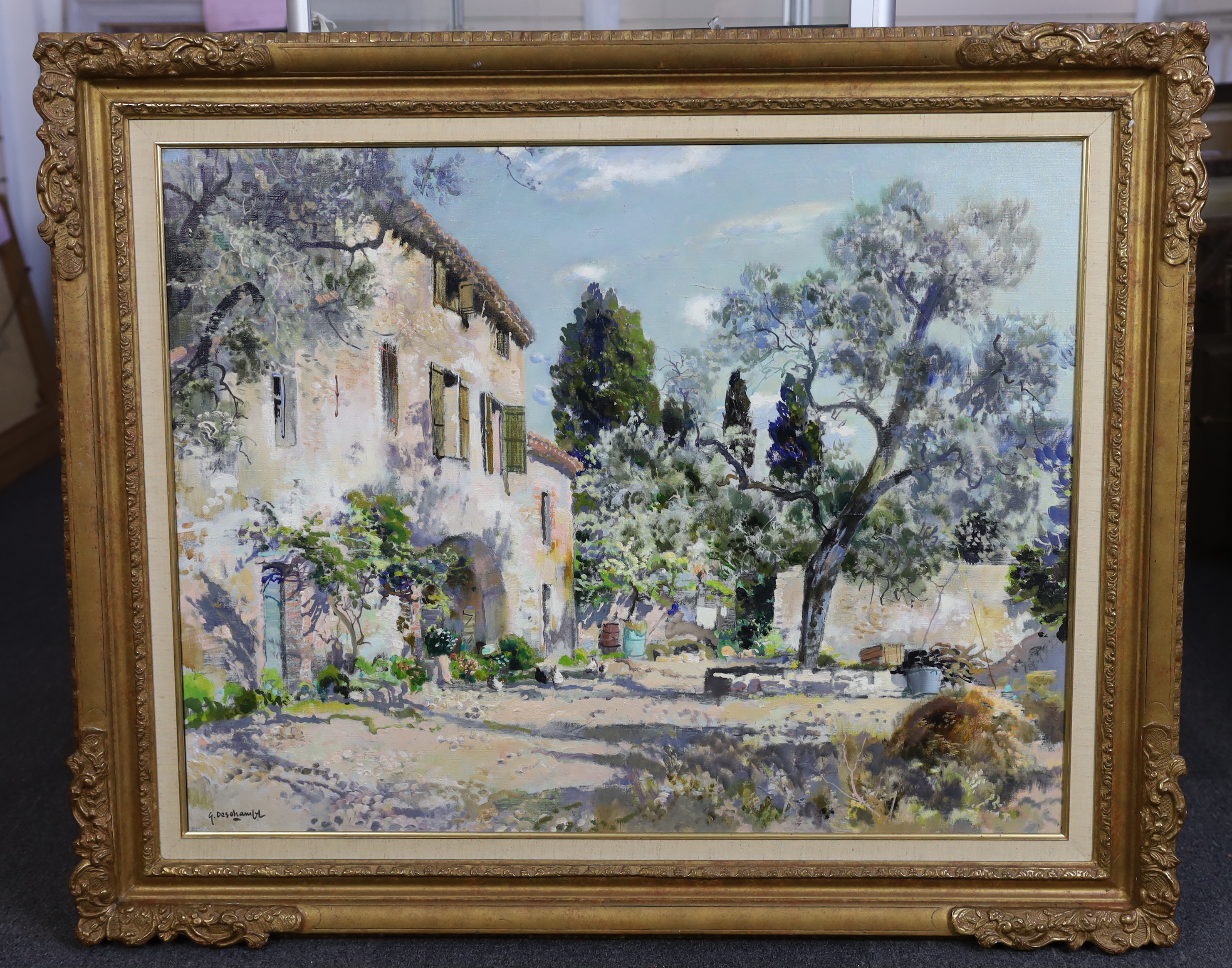 Gabriel Deschamps (French, 1919-2011), 'Printemps', oil on canvas, 70 x 90cm